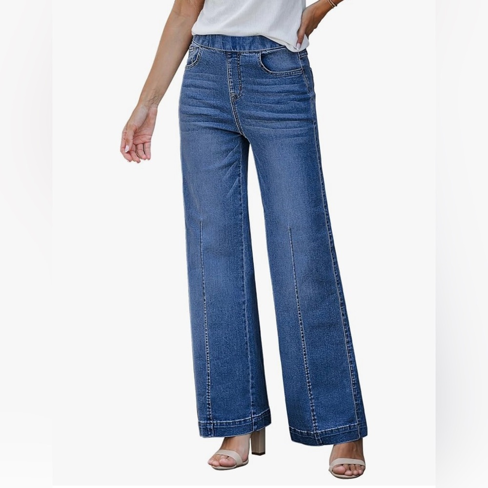 Classic Blue Wide-Leg Jeans